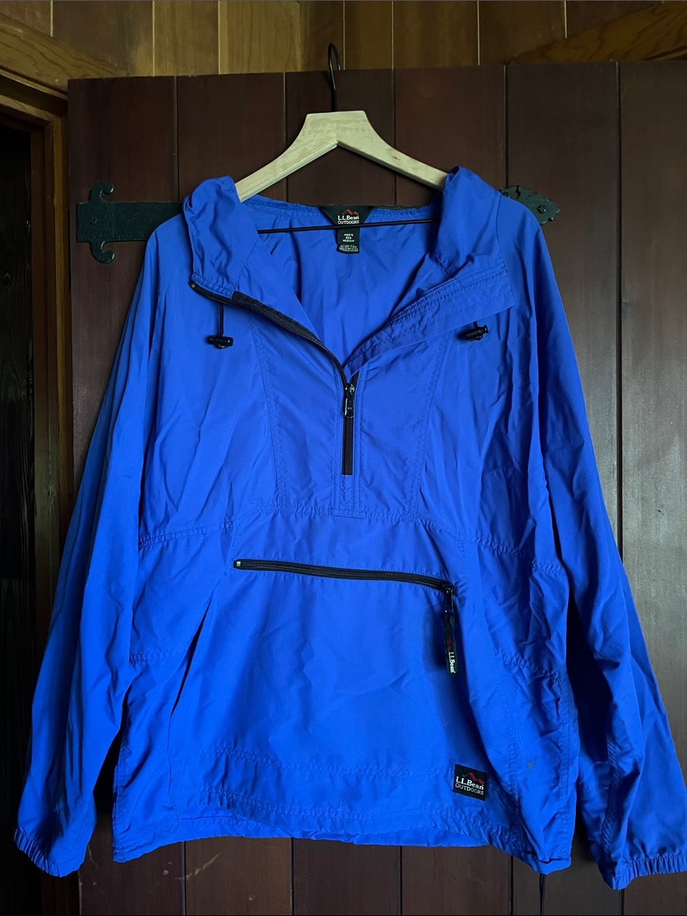 Vintage L.L. Bean Royal Blue Pullover Packable Windbreaker